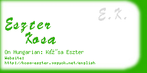 eszter kosa business card